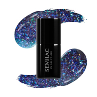 Semilac - Galaxy Flash - UV Gel Polish - Hybrydowy lakier do paznokci - 7 ml - 826 Virtual Blue - 826 Virtual Blue