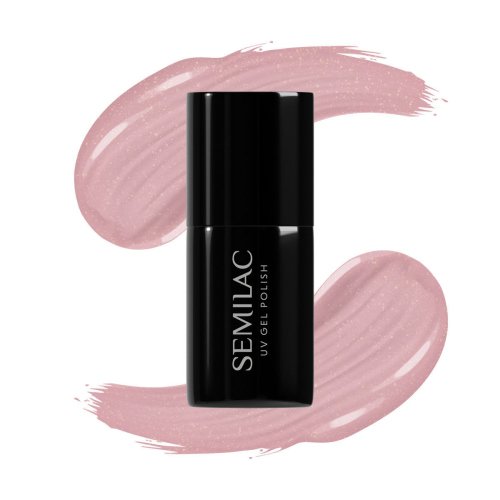 Semilac - Shimmer Stone - UV Gel Polish - Hybrydowy lakier do paznokci - 7 ml - 376 Shimmer Stone Pink Diamond