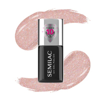 Semilac - Extend 5in1 Care - UV Gel Polish Color - Multifunctional, Colorful Nail Base - 7 ml - 804 Glitter Soft Beige - 804 Glitter Soft Beige