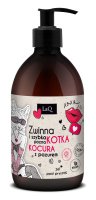 LaQ - Zwinna Kotka - Piwonia - Naturalny żel pod prysznic dla kobiet - Edycja Walentynkowa - 500 ml