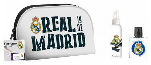 Air-Val - Real Madrid - Męski zestaw prezentowy w kosmetyczce - Woda toaletowa 100 ml + Woda toaletowa w sprayu 50 ml
