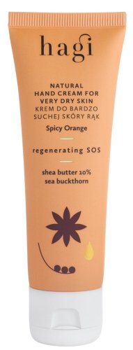 Hagi - Natural Hand Cream - Spicy Orange - Naturalny krem do rąk do skóry bardzo suchej - Korzenna Pomarańcza - 50 ml