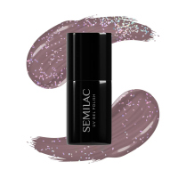 Semilac - Shimmer Dust - UV Gel Polish - Hybrydowy lakier do paznokci - 7 ml - 322 Shimmer Dust Brown - 322 Shimmer Dust Brown