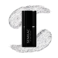 Semilac - Shimmer - UV Gel Polish - Hybrid Nail Polish - 7 ml - 292 Silver Shimmer - 292 Silver Shimmer