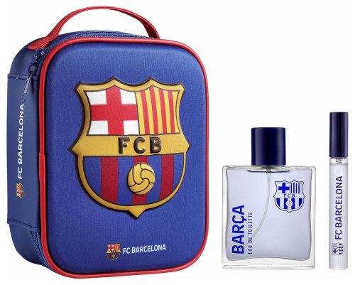 Air-Val - FC Barcelona - Męski zestaw prezentowy w kosmetyczce - Woda toaletowa 100 ml + Woda toaletowa 10 ml
