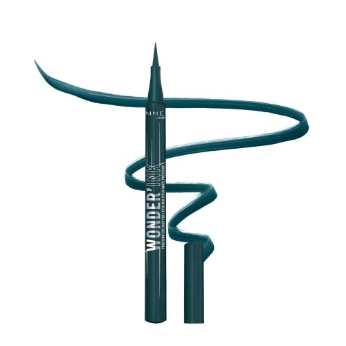 RIMMEL - WONDER INK - WATERPROOF EYELINER - Wodoodporny eyeliner w pisaku - 1 ml - 004 VELVET IVY