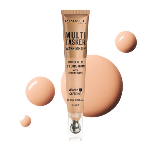 RIMMEL - Multi Tasker - Wake Me Up Concealer & Foundation - Korektor i podkład 2w1 - 20 ml  - 030 Light