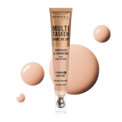 RIMMEL - Multi Tasker - Wake Me Up Concealer & Foundation - 20 ml  - 025 Rose Ivory