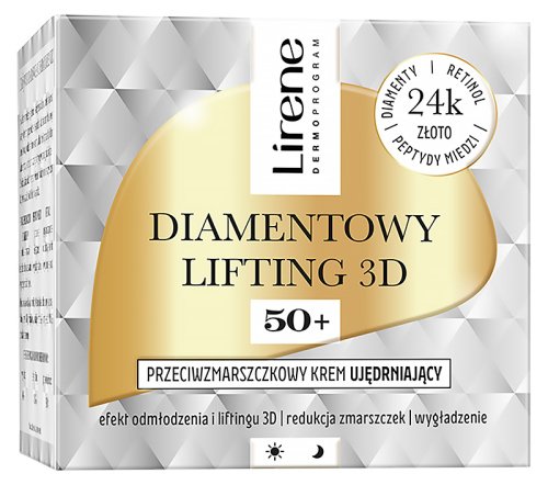 Lirene - Diamentowy Lifting 3D - 50+ Przeciwzmarszczkowy krem ujędrniający - 50 ml