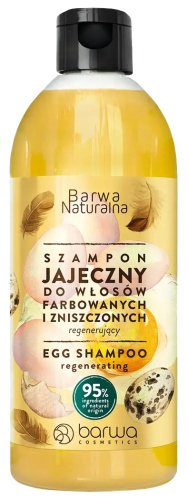 BARWA - Barwa Naturalna - Egg Shampoo - Jajeczny szampon do włosów farbowanych i zniszczonych - 500 ml