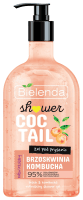 Bielenda - COCTAIL - Shower Coctail - Odświeżający żel pod prysznic - Brzoskwinia & Kombucha - 400 ml