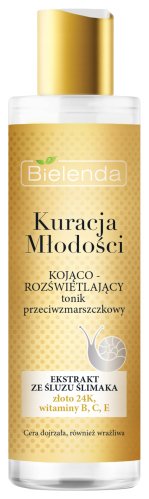 Bielenda - Kuracja Młodości - Kojąco-rozświetlający tonik przeciwzmarszczkowy - 200 ml