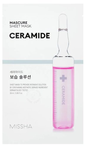 Missha - Mascure Moiste Solution Sheet Mask - Łagodząca maseczka w płachcie - Ceramide - 1 szt. - 28 ml