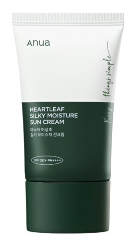 ANUA - Heartleaf - Silky Moisture Sun Cream - Face Cream with SPF50 / PA++++ - 50 ml