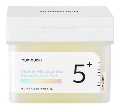 Numbuzin - No 5 Vitamin-Niacinamide Concentrated Pad - Rozjaśniające płatki z witaminami i niacynamidem - 70 szt.