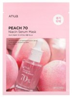 ANUA - Peach 70 - Niacin Serum Mask - Rozjaśniająca maseczka w płachcie z ekstraktem z brzoskwini - 1 szt. 