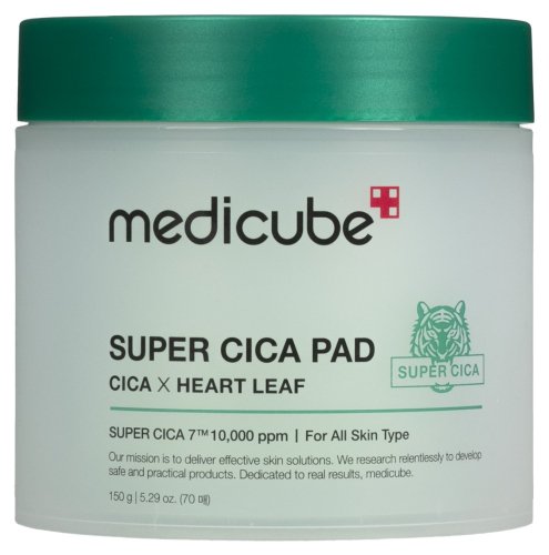 Medicube - Super CICA - Pad - Złuszczająco-kojące płatki do twarzy - 70 szt.