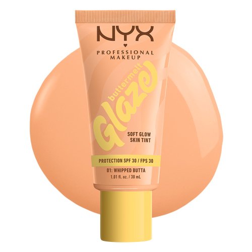 NYX Professional Makeup - Buttermelt Glaze Soft Glow Skin Tint - Podkład w kremie - SPF30 - 30 ml  - 01 Whipped Butta