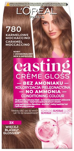 L'Oréal - Casting Créme Gloss - Pielęgnacyjna koloryzacja bez amoniaku - 780 Karmelowe Mochaccino