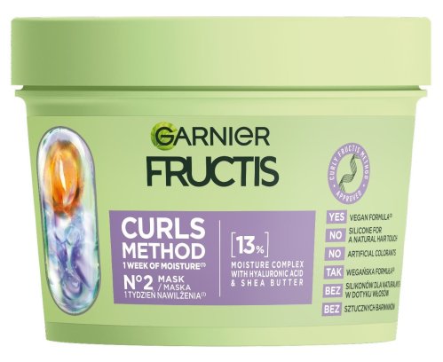 Garnier - FRUCTIS - Curls Method - Mask - Nawilżająca maska do włosów kręconych - 370 ml 