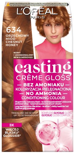 L'Oréal - Casting Créme Gloss - Pielęgnacyjna koloryzacja bez amoniaku - 634 Orzechowy Miód