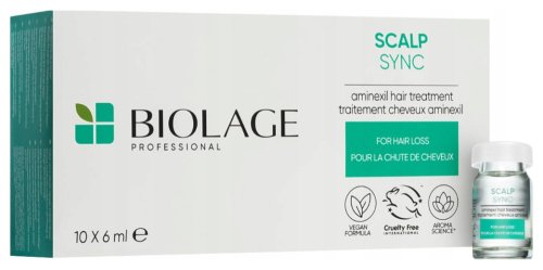 BIOLAGE - Scalp Sync - Aminexil Hair Treatment - Kuracja w ampułkach przeciw wypadaniu włosów - 10x 6 ml