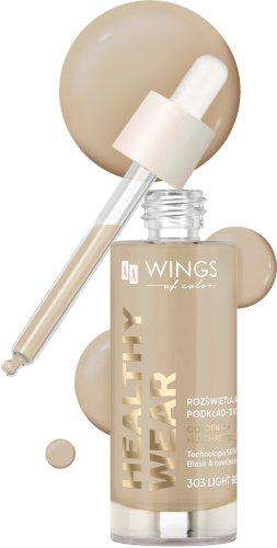 AA - Wings of Color - Healthy Wear - Foundation - Rozświetlający podkład - tint do twarzy - 30 ml - 303 Light Beige