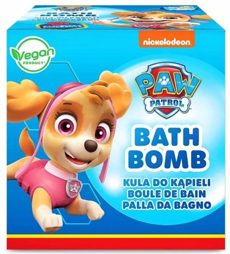Paw Patrol - Bath Bomb - Raspberry - Musująca kula do kąpieli - Malina - 165 g
