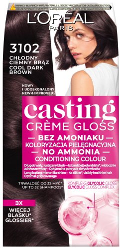 L'Oréal - Casting Créme Gloss - Nourishing Color without Ammonia - 3102 Cool Dark Brown