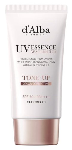 d'Alba - UV Essence Waterfull+ Tone-Up Pink Correcting Sun Cream SPF50+ PA++++ - Sunscreen with Toning Effect - 50 ml 