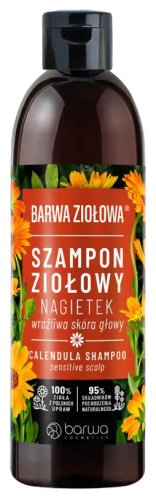 BARWA - Barwa Ziołowa - Calendula Shampoo - Ziołowy szampon do wrażliwej skóry głowy - Nagietek - 250 ml