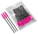 Clavier - Eyelash Brushes - Disposable Eyelash and Eyebrow Brushes - Black and Pink - 50 pieces