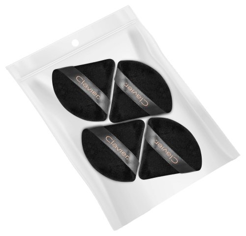 Clavier - Set of 4 Triangular Powder Puffs - Black