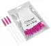 Clavier - Eyelash Brushes - Disposable Eyelash and Eyebrow Brushes - White and Burgundy - 50 pieces