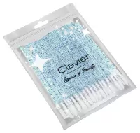 Clavier - Velvet, Disposable Lip Applicators - Blue Glitter - 50 pieces