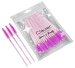 Clavier - Crystal Brushes for Eyelashes - Jednorazowe szczoteczki do rzęs i brwi - Brokatowe różowe - 50 sztuk