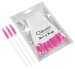 Clavier - Eyelash Brushes - Jednorazowe szczoteczki do rzęs i brwi - Biało-różowa - 50 sztuk