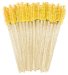 Clavier - Crystal Brushes for Eyelashes - Disposable Eyelash and Eyebrow Brushes - Glitter Yellow - 50 pieces