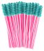 Clavier - Eyelash Brushes - Disposable Eyelash and Eyebrow Brushes - Pink-turquoise - 50 pieces