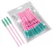 Clavier - Eyelash Brushes - Disposable Eyelash and Eyebrow Brushes - Pink-turquoise - 50 pieces