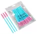 Clavier - Eyelash Brushes - Disposable Eyelash and Eyebrow Brushes - Turquoise Pink - 50 pieces