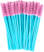 Clavier - Eyelash Brushes - Disposable Eyelash and Eyebrow Brushes - Turquoise Pink - 50 pieces