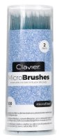 Clavier - Micro Applicator Eyelash Brushes - Lint-free eyelash applicators - Blue Glitter 2 mm - 100 pieces