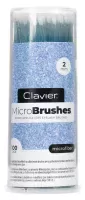 Clavier - Micro Applicator Eyelash Brushes - Lint-free eyelash applicators - Blue Glitter 2 mm - 100 pieces