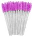 Clavier - Crystal Brushes for Eyelashes - Disposable Eyelash and Eyebrow Brushes - Glitter Purple - 50 pieces