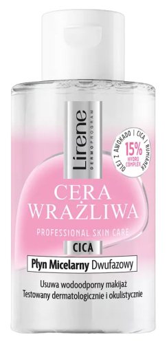 Lirene - SENSITIVE SKIN - CICA Duo Micellar Makeup Removal Lotion - Micellar Water - 125 ml