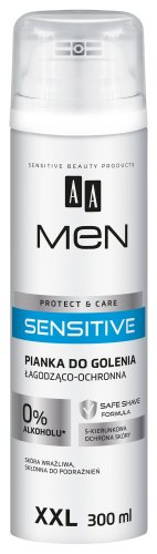 AA - Men - Sensitive Care - Moisturizing and Protective Shaving Foam XXL - 300 ml