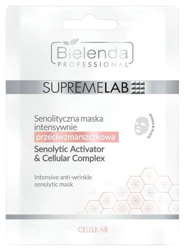Bielenda Professional - SUPREMELAB - CELLULAR - Senolytic Activator & Cellular Complex - Intensive Anti-wrinkle Senolytic Sheet Mask - 1 pc.