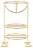 Many Beauty - Triple Stand for Makeup Sponge and Puff - Gold