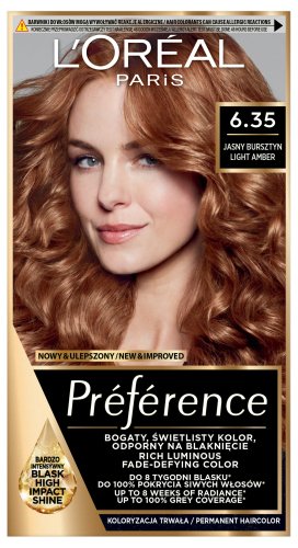 L'Oréal - Préférence - Permanent Haircolor 6.35 - HAVANA - LIGHT AMBER - Farba do włosów - Trwała koloryzacja - Jasny Bursztyn